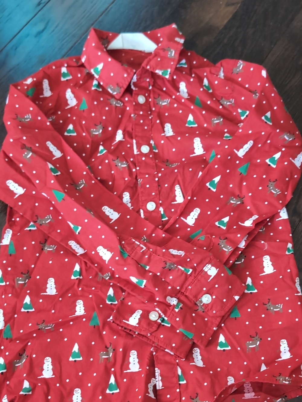 Live New H&M Boys Button-Down Shirt with Holiday Print - 7